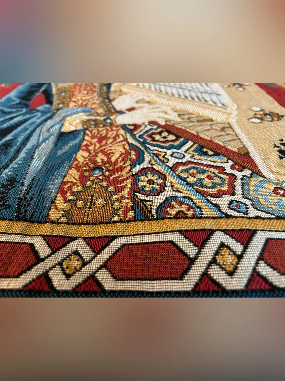 Dame A La Licorn Lady & Unicorn Hearing Organ‎ Renaissance Tapestry Wall Hanging